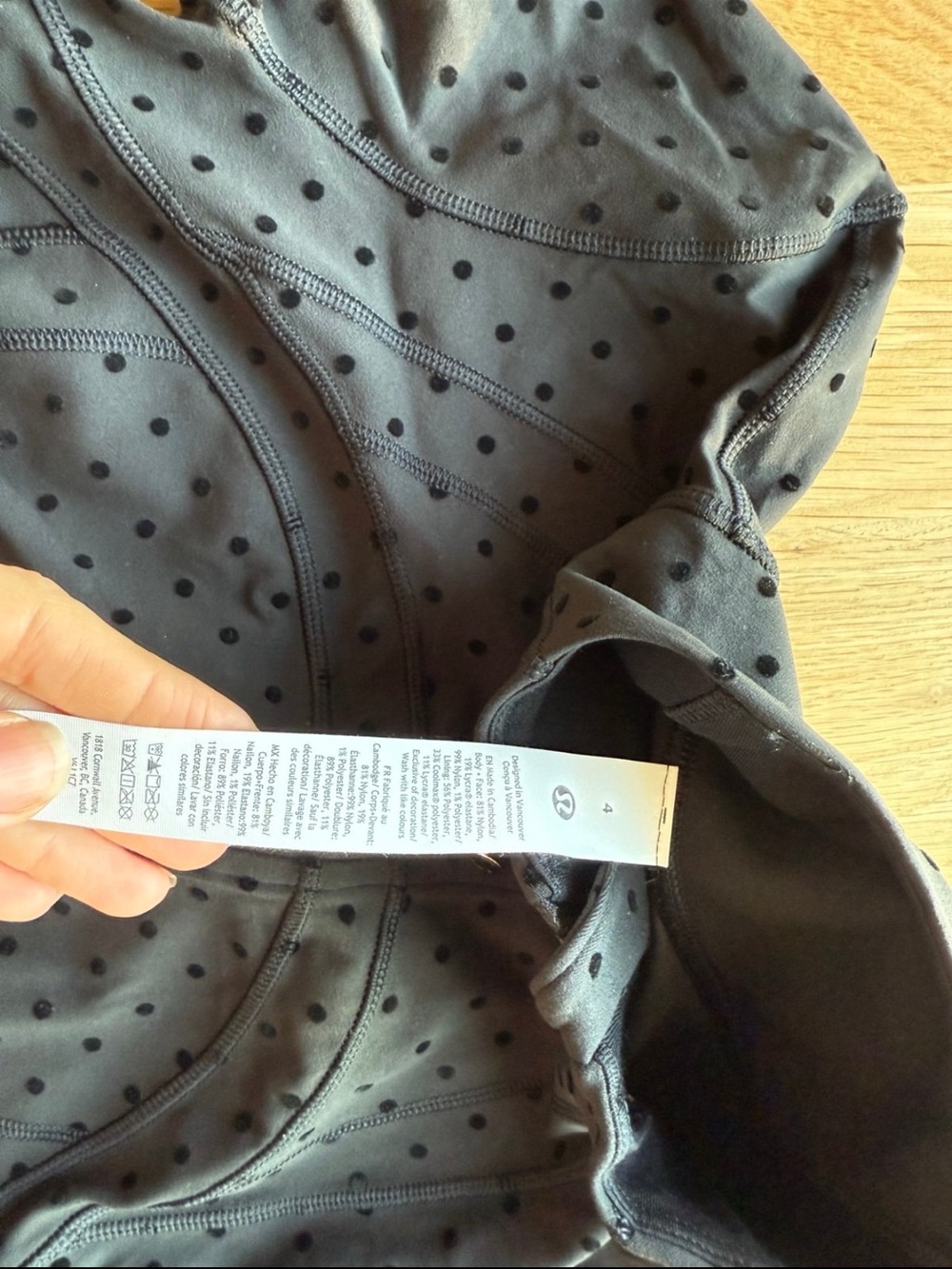 Authentic Lululemon Define Jacket Nulu flocked polka dot Size 4 NWT - Picture 6 of 6